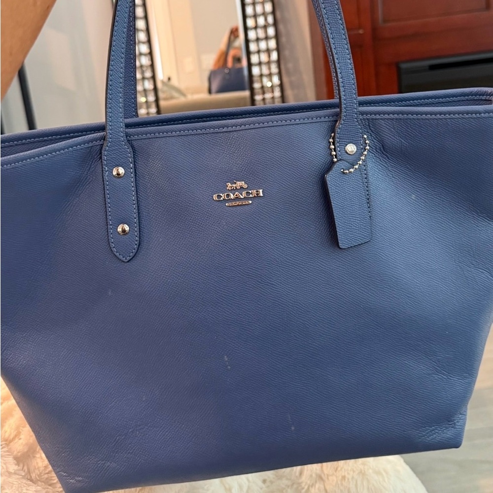 Coach Blue Leather Shoulder Bag